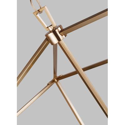 Generation Lighting Designers - Dianna 5-Light LED Medium Linear Chandelier - Satin Brass - 6692605EN-848