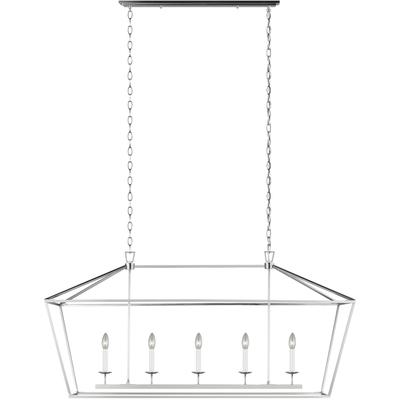 Generation Lighting Designers - Dianna 5-Light LED Medium Linear Chandelier - Brushed Nickel - 6692605EN-962