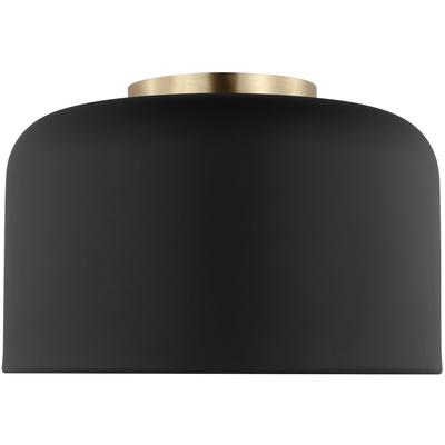 Generation Lighting Designers - Malone Small LED Ceiling Flush Mount - Midnight Black - 7505401EN3-112