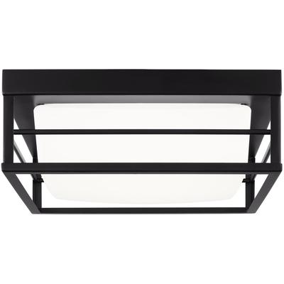 Generation Lighting Designers - Dearborn Small LED Ceiling Flush Mount - Midnight Black - 7529693S-112