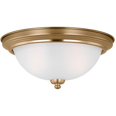 Generation Lighting - Geary Two-Light LED Ceiling Flush Mount - Satin Brass - 77064EN3-848