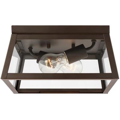 Generation Lighting Designers - Founders 2-Light Outdoor Flush Mount - Antique Bronze - 7848402-71