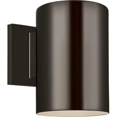 Generation Lighting Designers - Outdoor Cylinders Small 1-Light LED Outdoor Wall Lantern - Bronze - 8313801EN3-10