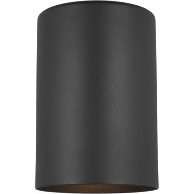 Generation Lighting Designers - Outdoor Cylinders Small 1-Light LED Outdoor Wall Lantern - Black - 8313801EN3-12