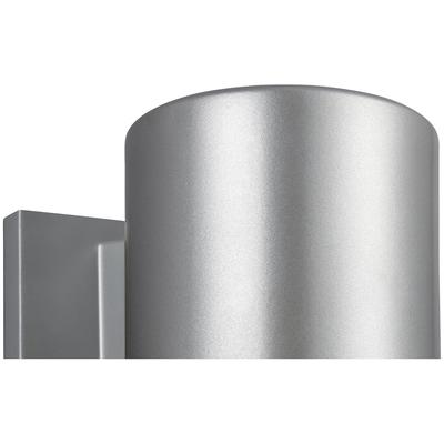 Generation Lighting Designers - Outdoor Cylinders Small 1-Light LED Outdoor Wall Lantern - Painted Brushed Nickel - 8313801EN3-753