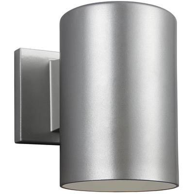 Generation Lighting Designers - Outdoor Cylinders Small LED Wall Lantern - Painted Brushed Nickel - 8313897S-753