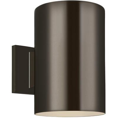 Generation Lighting Designers - Outdoor Cylinders Large 1-Light Outdoor Wall Lantern - Bronze - 8313901-10