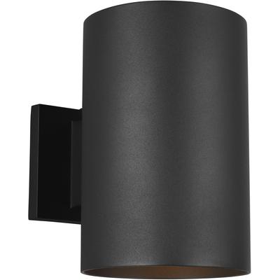 Generation Lighting Designers - Outdoor Cylinders Large 1-Light LED Outdoor Wall Lantern - Black - 8313901EN3-12
