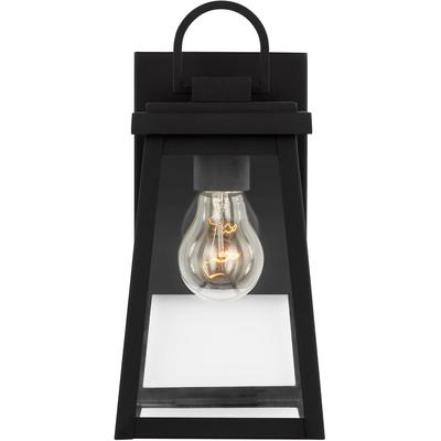 Generation Lighting Designers - Founders Small 1-Light Outdoor Wall Lantern - Black - 8548401-12