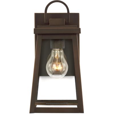 Generation Lighting Designers - Founders Small 1-Light Outdoor Wall Lantern - Antique Bronze - 8548401-71