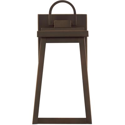 Generation Lighting Designers - Founders Small 1-Light LED Outdoor Wall Lantern - Antique Bronze - 8548401EN3-71