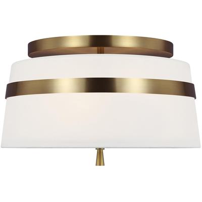 Generation Lighting Designers - Cordtlandt Small Semi-Flush Mount - Burnished Brass - AF1143BBS