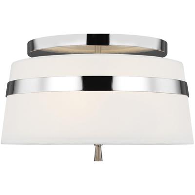 Generation Lighting Designers - Cordtlandt Small Semi-Flush Mount - Polished Nickel - AF1143PN