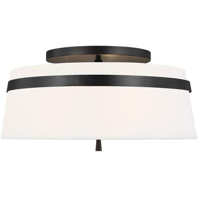 Generation Lighting Designers - Cordtlandt Large Semi-Flush Mount - Aged Iron - AF1153AI