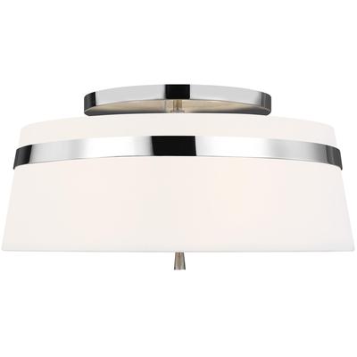 Generation Lighting Designers - Cordtlandt Large Semi-Flush Mount - Polished Nickel - AF1153PN