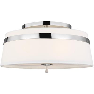 Generation Lighting Designers - Cordtlandt Large Semi-Flush Mount - Polished Nickel - AF1153PN