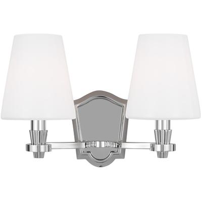 Generation Lighting Designers - Paisley 2-Light Vanity Fixture - Polished Nickel - AV1002PN