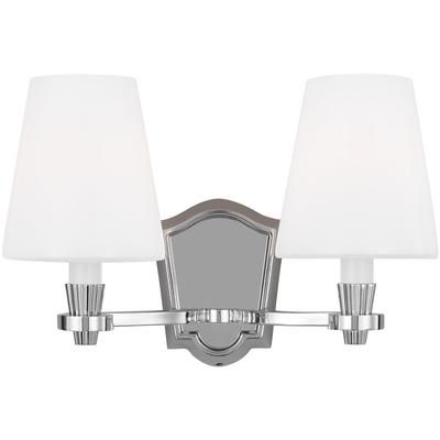 Generation Lighting Designers - Paisley 2-Light Vanity Fixture - Polished Nickel - AV1002PN