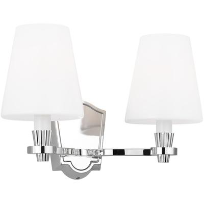 Generation Lighting Designers - Paisley 2-Light Vanity Fixture - Polished Nickel - AV1002PN