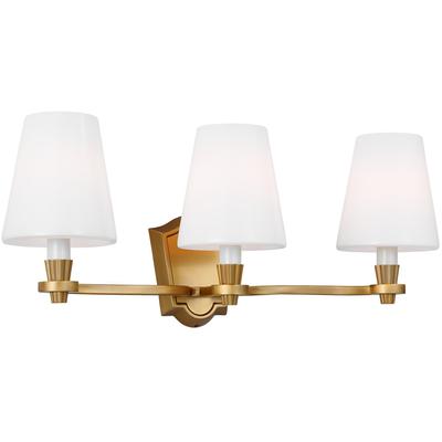 Generation Lighting Designers - Paisley 3-Light Vanity Fixture - Burnished Brass - AV1003BBS