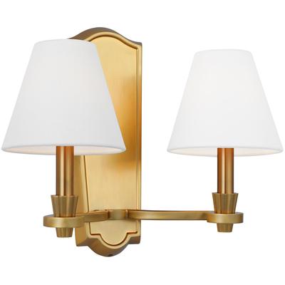 Generation Lighting Designers - Paisley Double Sconce - Burnished Brass - AW1112BBS