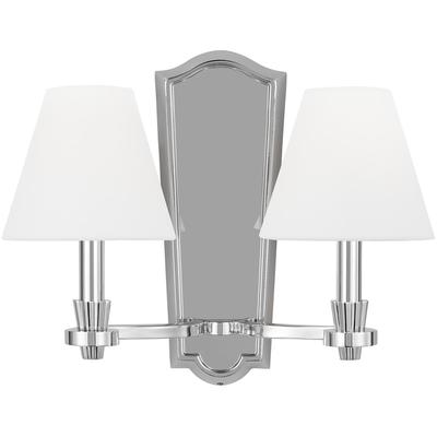 Generation Lighting Designers - Paisley Double Sconce - Polished Nickel - AW1112PN