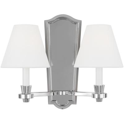 Generation Lighting Designers - Paisley Double Sconce - Polished Nickel - AW1112PN