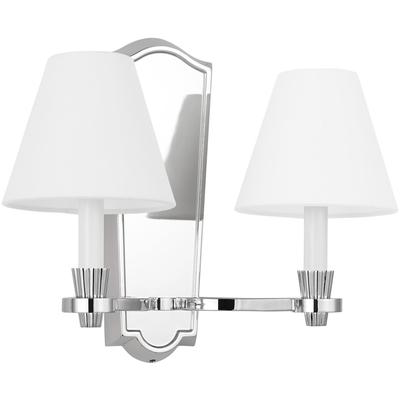 Generation Lighting Designers - Paisley Double Sconce - Polished Nickel - AW1112PN