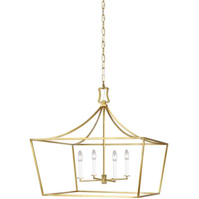 Generation Lighting Designers - Southold Wide Lantern - Burnished Brass - CC1044BBS