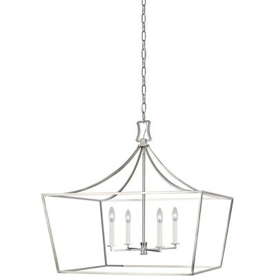 Generation Lighting Designers - Southold Wide Lantern - Polished Nickel - CC1044PN