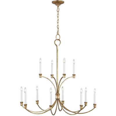 Generation Lighting Designers - Westerly Large Chandelier - Antique Gild - CC10712ADB