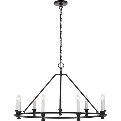 Generation Lighting Designers - Keystone Medium Chandelier - Aged Iron - CC1179AI