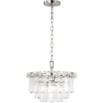 Generation Lighting Designers - Arden Small Chandelier - Polished Nickel - CC1254PN