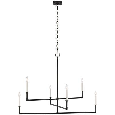 Generation Lighting Designers - Bayview Large Chandelier - Aged Iron - CC1356AI