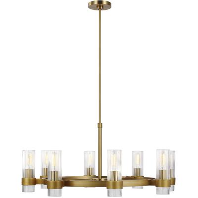 Generation Lighting Designers - Geneva Chandelier - Burnished Brass - CC1378BBS