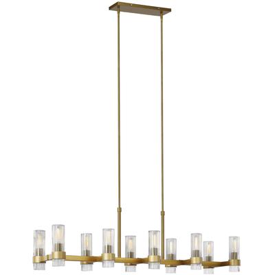 Generation Lighting Designers - Geneva Linear Chandelier - Burnished Brass - CC13810BBS