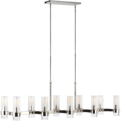 Generation Lighting Designers - Geneva Linear Chandelier - Polished Nickel - CC13810PN