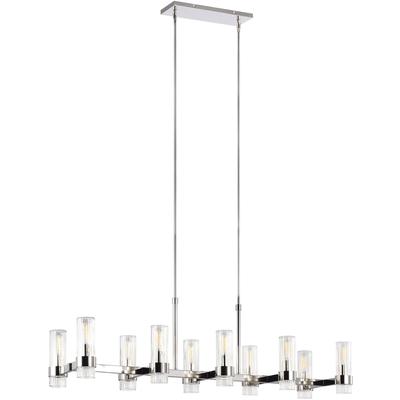 Generation Lighting Designers - Geneva Linear Chandelier - Polished Nickel - CC13810PN