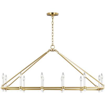 Generation Lighting Designers - Marston Linear Chandelier - Burnished Brass - CC14612BBS