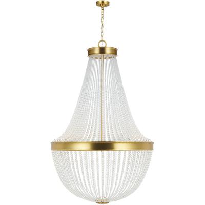 Generation Lighting Designers - Summerhill Large Chandelier - Burnished Brass - CC14912BBS