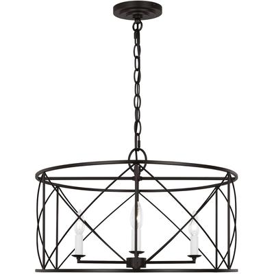 Generation Lighting Designers - Beatrix Large Lantern Pendant - Aged Iron - CC1634AI
