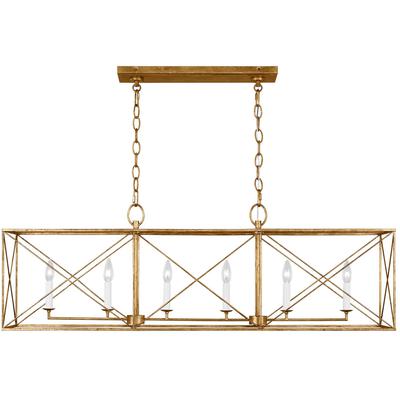 Generation Lighting Designers - Beatrix Large Linear Lantern Pendant - Antique Gild - CC1646ADB