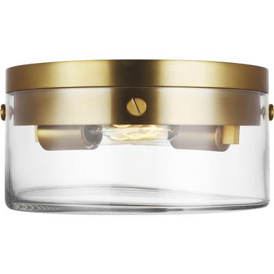 Generation Lighting Designers - Garrett Medium Flush Mount - Burnished Brass - CF1002BBS