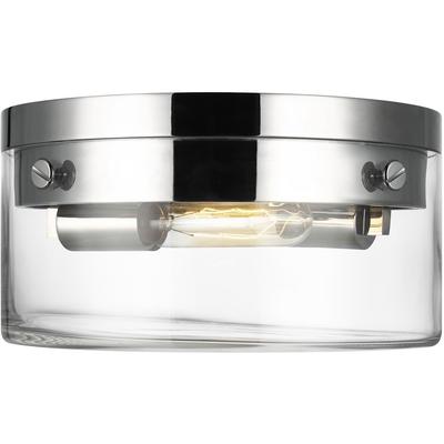 Generation Lighting Designers - Garrett Medium Flush Mount - Polished Nickel - CF1002PN