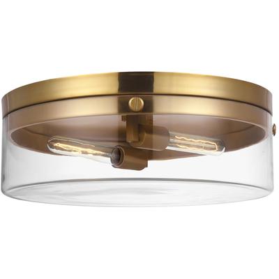 Generation Lighting Designers - Garrett Large Flush Mount - Burnished Brass - CF1032BBS