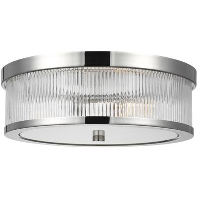 Generation Lighting Designers - Geneva Flush Mount - Polished Nickel - CF1052PN