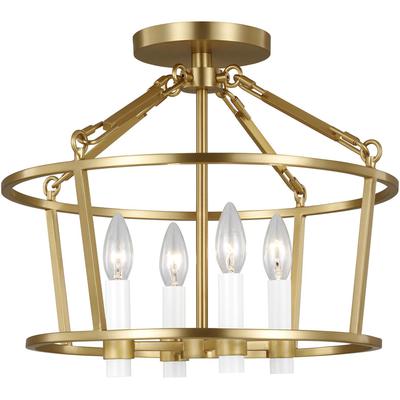 Generation Lighting Designers - Marston Semi Flush Mount - Burnished Brass - CF1064BBS