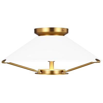 Generation Lighting Designers - Ultra Light Flush Mount - Burnished Brass - CF1091BBS