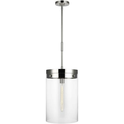 Generation Lighting Designers - Garrett Large Cylinder Pendant - Polished Nickel - CP1011PN