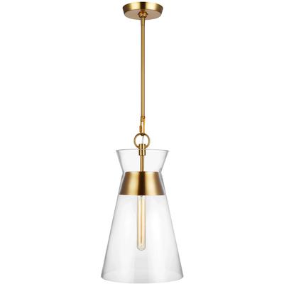 Generation Lighting Designers - Atlantic Narrow Pendant - Burnished Brass - CP1021BBS
